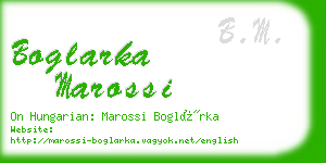 boglarka marossi business card